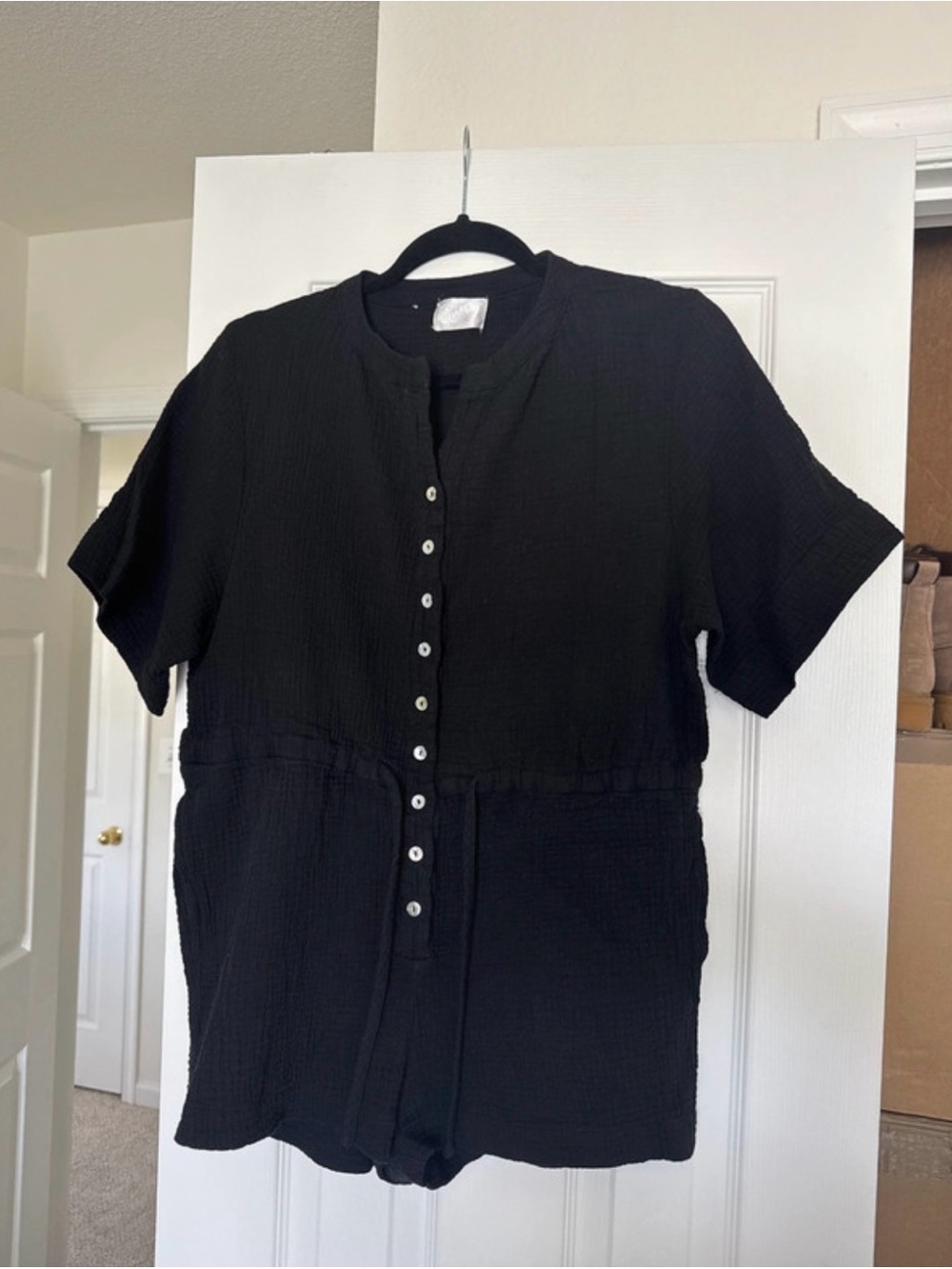 Black 100% Cotton Romper